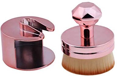 Nologo SNUIX Singolo Push-Pull portatile di trucco spazzola O Seal Shape compone le spazzole Powder Foundation arrossisce spazzola, 1 Pc (Colore : 02, Size : One Size)