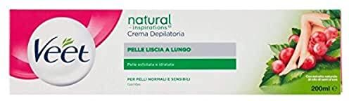 VEET Crema Depilatoria Natural Inspirations Olio di Semi d'Uva, Confezione da 200 ml