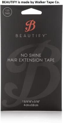 Walker No Shine Hair Extension Tape 4cm X 0.8cm 120-tabs double side adhesive by Unknown