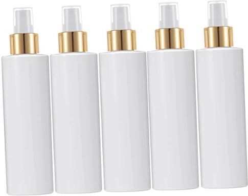 FRCOLOR Piccolo 5 Pz Bomboletta Flacone Portatile Bottiglia Spruzzatore Vuoto Flacone Per Trucco Profumo Contenitori Bianca Viaggiare Benissimo Pompa a Vuoto L'animale Domestico