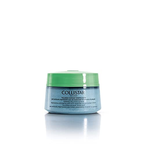 Collistar Talasso Scrub Tonificante, scrub corpo con sali marini per un'azione esfoliante, idratante, estratto di Ginepro italiano, effetto tonificante e defaticante, per tutti i tipi di pelle, 300g