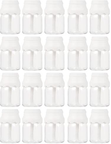 FOMIYES 20 Pz Bottiglie Mini Vuoto Gloss Fatto a Mano Subaging Contenitori a Forma di Liquido Riutilizzabile Design in Plastica Bottiglia Labbro Fai da Te