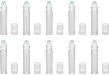 ZJchao 10 Flaconi Roll-on da 7 Ml, Flaconi Vuoti Ricaricabili per Olio Essenziale, in Plastica, da Viaggio, Portatili, per Profumo, Olio Essenziale, per Viaggi, Profumo e Lucidalabbra