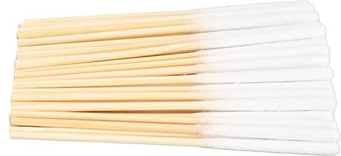 Generic 60 tamponi di cotone lunghi, 8 cm, morbidi tamponi di cotone con bastoncini di legno, applicatori multiuso con punta in cotone spesso, per arti e trucco