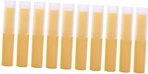 Generic 10 Pezzi per Maniche Vuote per Rossetto riempimento, Giallo