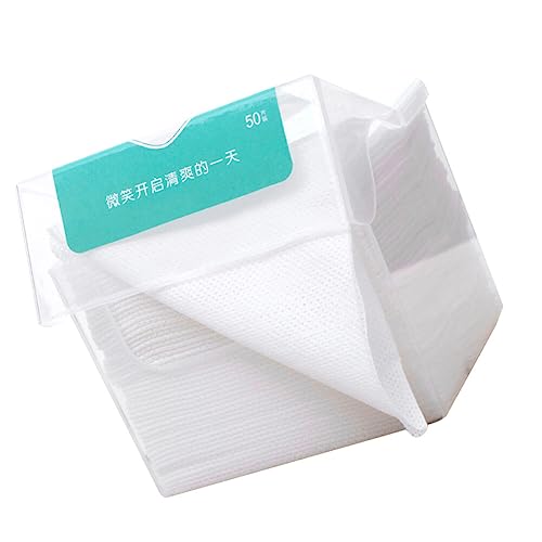 EXCEART 1 Set Da 50 Pezzi Asciugamano Per La Pulizia Del Viso Salviette Per Il Viso Asciugamano Per Il Viso Da Viaggio Viso in Cotone Salviettine Umidificate Monouso Viaggiare Bianca