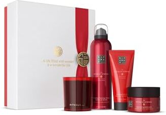 RITUALS Cofanetto regalo donna The Ritual of Ayurveda, M – Set regalo donna con 4 prodotti per la cura del corpo arricchiti con rosa indiana e olio di mandorle dolci – Set bagno riequilibrante