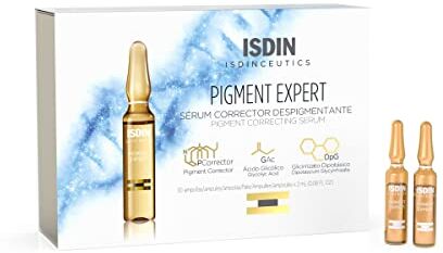 ISDIN ceutics Pigment Expert (30 fiale)   Siero correttore depigmentante Viso   Previene e Tratta le Macchie cutanee Monodose