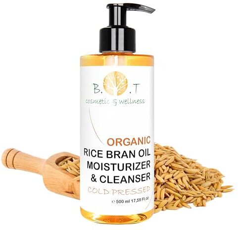 B.O.T cosmetic & wellness Ceramidi della pianta di riso 500 ml Struccante Waterproof Olio Detergente Olio Capelli Olio Bambino 100% Naturale Smagliature Cura Coreana Idratante Viso