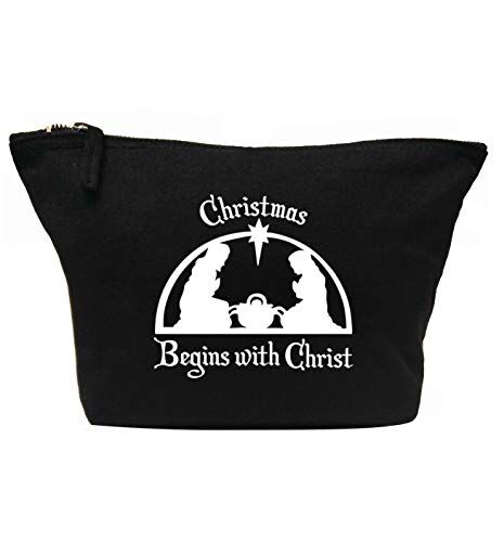 Flox Trousse per trucchi creative, motivo: Natale inizia con Cristo