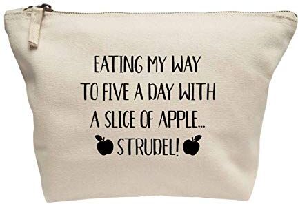 Creative makeup bag Five a day Apple strudel