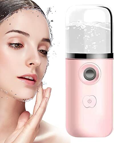 Luckxing Vaporizzatore viso   Nano Facial Mister Idratante, Maneggevole, Portatile,Strumento per la cura delle ciglia Steamer facciale ricaricabile per trattamenti di salone di ciglia, trucco e