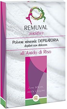 Generico CARONE COSMETIC “REMUVAL” 2x100gr Polvere Minerale Depilatoria delicata Amido di Mais–Crema Depilatoria Uomo e Donna -Crema Depilatoria Parti Intime Ascelle –Indolore –Non irrita -100% Made in Italy