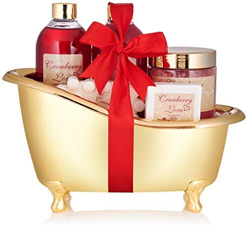 Brubaker Cosmetics Bagno e doccia cosmetici Set Cranberry Love Set regalo 6 pezzi in vasca decorativa dorata