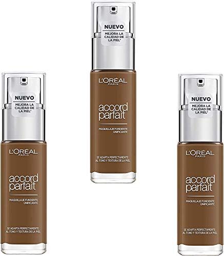 L'ORÉAL Paris fondotinta fluido Accord Parfait 9.R / 9.C Foncé Froid, Set di 3 (3 x 30 ml)