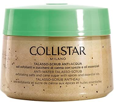 Collistar Talasso Scrub Anti-Acqua, Scrub Corpo con Oli Vegetali per Una Pelle Morbida ed Elastica, Sali Marini e Zucchero di Canna per un'azione Rivitalizzante, per Tutti i Tipi di Pelle, 700 g