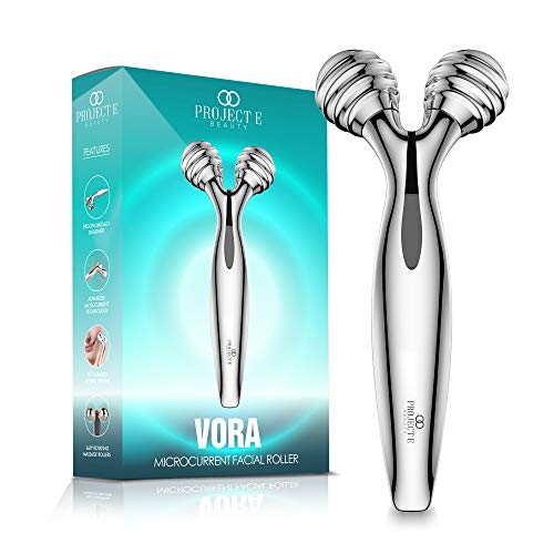 Pro-Ject VORA Microcurrent Facial Roller by    Massaggiatore 3D viso e corpo   Lifting istantaneo viso forma V   Boost di collagene   Rassoda la pelle   Anti-Aging   Alimentato a energia solare