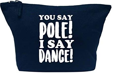 Creative Flox Trousse per trucco creativo, motivo:"You say Pole I Say Dance