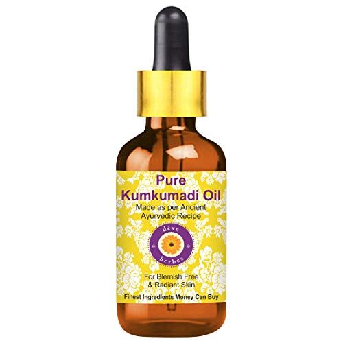 Deve Herbes Pure Kumkumadi Oil con contagocce in vetro 100% di qualità terapeutica per le imperfezioni della pelle