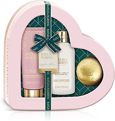 Baylis & Harding , set regalo a forma di cuore con olio di jojoba, vaniglia e mandorle