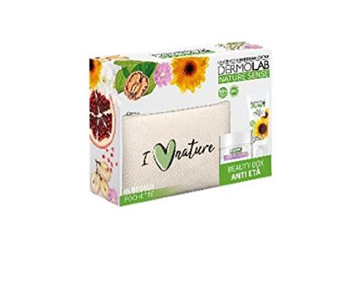 DEBORAH Cofanetto Nature Sense Beauty Box Anti Età Crema Antirughe Giorno + Latte Detergente + Pochette 500 g