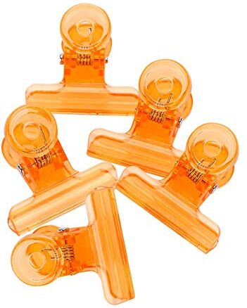 Generic Clip per Estensione Unghie in Plastica Multifunzionale da 5 Pezzi, Crea Unghie Perfette, 4 Scelte di Colore, Facili per i Principianti, Durevoli Nell'uso (ORANGE)