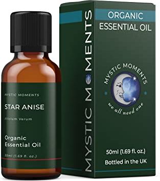 Mystic Moments Olio Essenziale Organico di Anice Stella 50ml 100% Puro