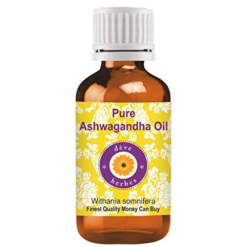 Deve Herbes Pure Ashwagandha Oil (Withania somnifera) Grado terapeutico naturale al 100% 5ml (0.16 oz)