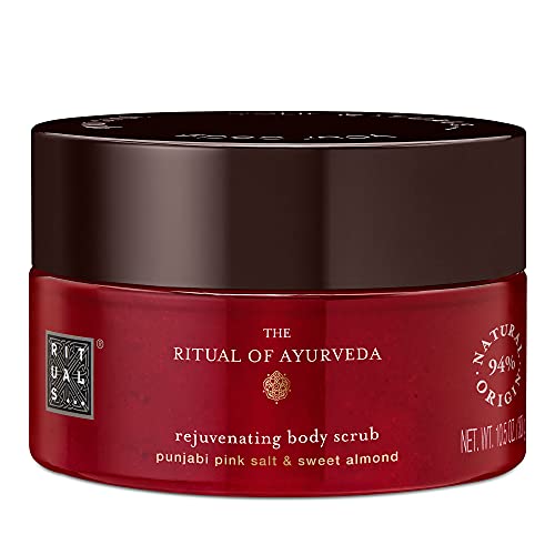 RITUALS Scrub Corpo di The Ritual of Ayurveda, 300 gr Con Rosa Indiana, Olio di Mandorla Dolce & Sale Rosa dell'Himalaya Proprietà Emollienti & Nutrienti