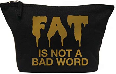 Creative Flox Trousse per trucco, motivo: Fat is not a Bad Word