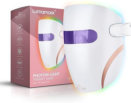 Pro-Ject Lumamask LED Light Therapy by    7 colori LED   Skincare anti-age e anti-macchie   Riduce le rughe   Rimuove le macchie   Rassoda la pelle   Leggero e Wireless