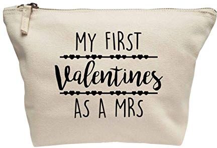 Creative Flox Trousse creativa per trucchi, motivo: My First Valentines as a Mrs