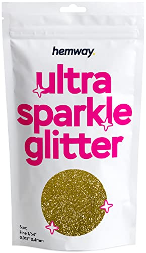 Hemway Belle Sparkle Glitter 100g 3,5 once cosmetici sicuri 1/64" Gold