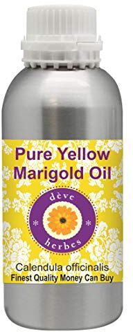 Deve Herbes Pure Yellow Marigold Oil (Calendula officinalis) 100% Natural Therapeutic Grade per la cura della persona 1250ml (4.5oz)