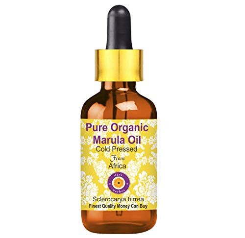 Deve Herbes Pure Organic Marula Oil (Sclerocarya birrea) con contagocce di vetro 100% naturale di grado terapeutico pressato a freddo per la cura della persona, 10 ml (9,4 g)