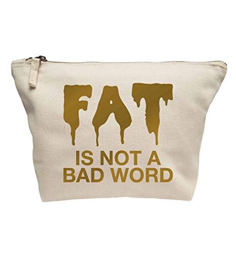 Creative Flox Trousse per trucco, motivo: Fat is not a Bad Word