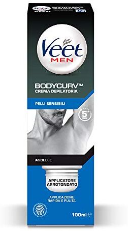 VEET For Men Crema Depilatoria Ascelle, Pelli Sensibili, 100 ml