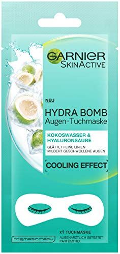 Garnier Maschera per occhi con acqua di cocco e acido ialuronico, confezione da 5 (5 x 1 pezzo)