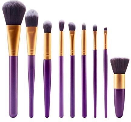 Nologo ASDHOI Trucco professionale Strumenti spazzole della spazzola cosmetica Set ombretto Concealer fondamento della polvere arrossisce di fronte di profilo, 9Pcs (Colore : 7, Size : One Size)