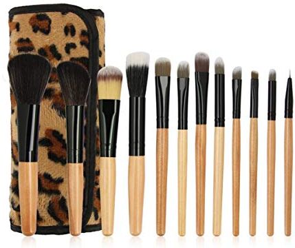 Nologo SDHF Spazzole di trucco podwer Fondazione Blush Eyeshdow Lip Brush legno cassa dell'unità di elaborazione di bellezza cosmetici Kit strumenti, 12Pcs (Colore : As Show, Size : One Size)