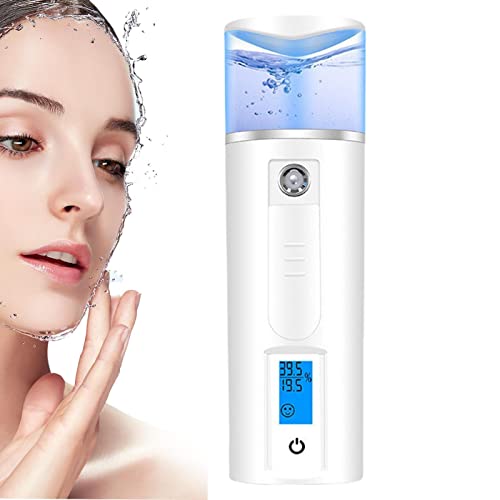 HEYCE Vaporizzatore viso   Nebulizzatore facciale nano idratante portatile con analisi della pelle   vapore facciale ricaricabile USB per extension ciglia, cura della pelle, idratazione viso