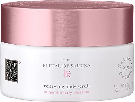 RITUALS Scrub Corpo di The Ritual of Sakura, 250 gr Con Latte di Riso, Fiore di Ciliegio, Particelle di Ciliegia & Olio di Tsubaki Proprietà Nutrienti & Rigeneranti per la Pelle