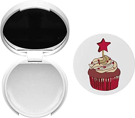 Azeeda 'Cupcake di velluto rosso' Balsamo labbra con specchietto (BM00011760)