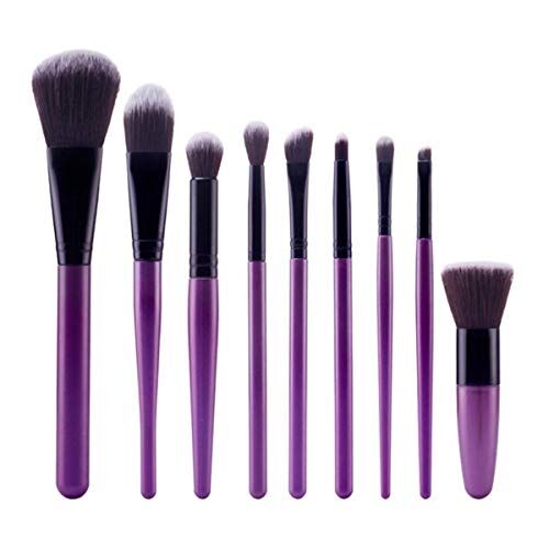 Nologo SDHF Trucco professionale Strumenti spazzole della spazzola cosmetica Set ombretto Concealer fondamento della polvere arrossisce di fronte di profilo, 9Pcs (Colore : 8, Size : One Size)