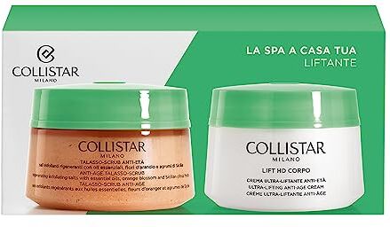 Collistar Cofanetto Corpo la Spa a Casa Tua, Routine Liftante, Scrub Talasso 300gr+ Crema Rassodante Intensiva 200ml