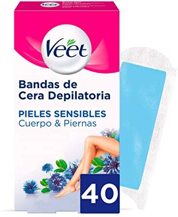 VEET Easy Gelwax Body Bands Depilatory Wax Skin Sensitive X40