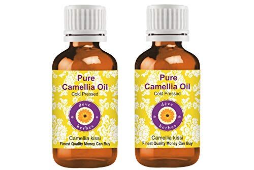 Deve Herbes Pure Camelia Oil (Camelia kissi) 100% naturale di grado terapeutico pressato a freddo per la cura della persona (confezione da due) 100 ml x 2 (6oz)
