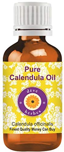 Deve Herbes Pure Calendula Oil (Calendula officinalis) 100% olio infuso naturale terapeutico puro da 100 ml (confezione da 5)