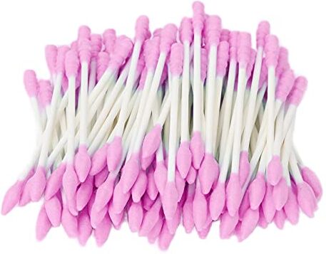 ZJchao 100 pezzi Tamponi di cotone in bobina di carta usa e getta，Aiuti per il trucco di bellezza，Doppio colore， per la pulizia di cosmetici, per la rimozione del trucco e la cura delle ferite(rosa)