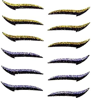 Generic Eyeliner, Nastro per Palpebra Doppia Palpebra, Falsoyer Naturale, 6 Pair Viola Giallo